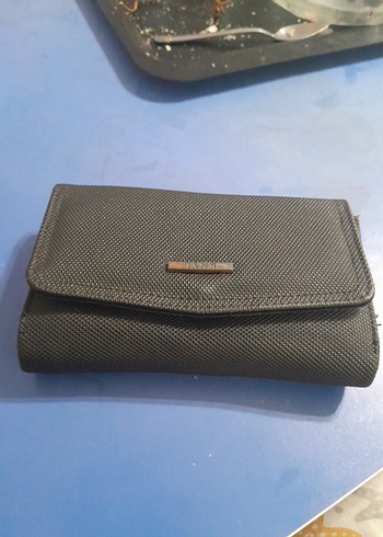 Gri Kadın Bel Detaylı Clutch Cüzdan