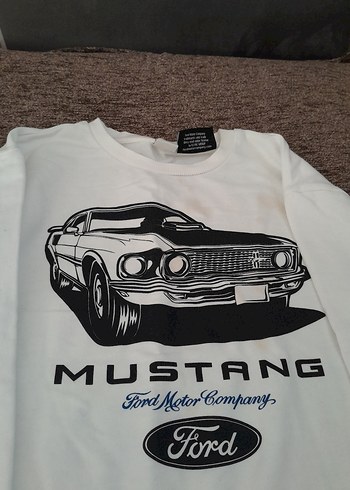 LC Waikiki Beyaz Baskılı Mustang Sweatshirt 3 adet cocuk sweatshırt