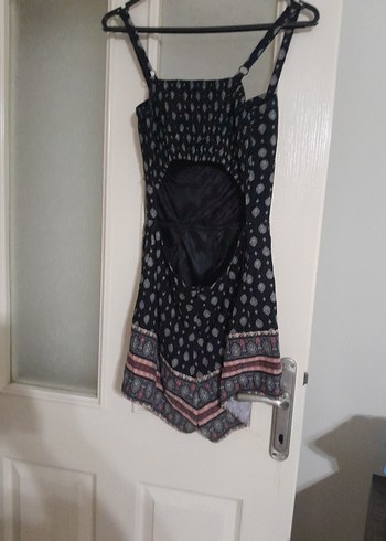 Bohem Siyah Mini Tulum - Görsel 4