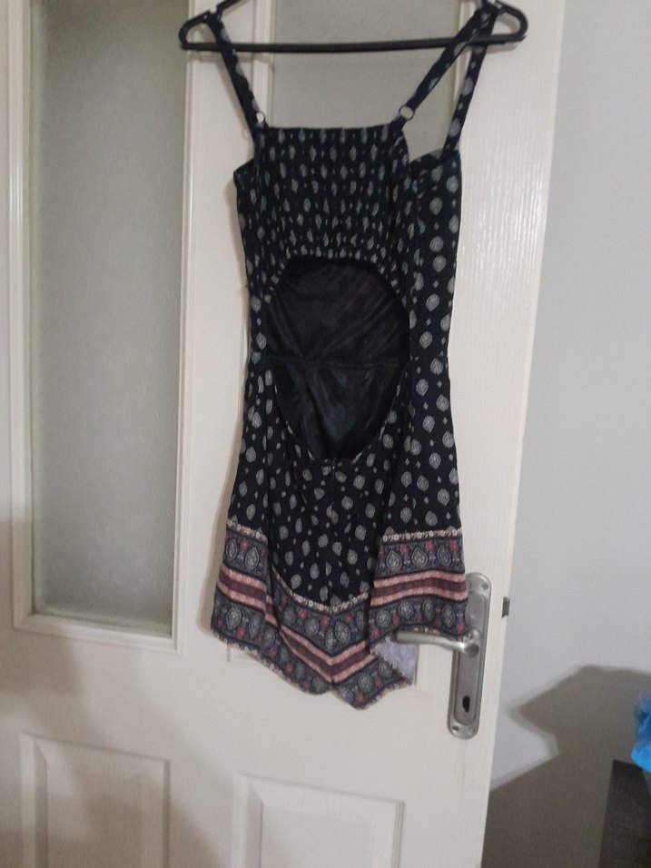 Bohem Siyah Mini Tulum - Görsel 4