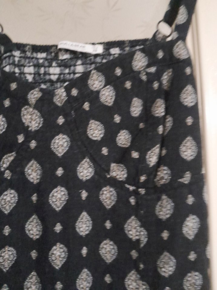 Bohem Siyah Mini Tulum - Görsel 3