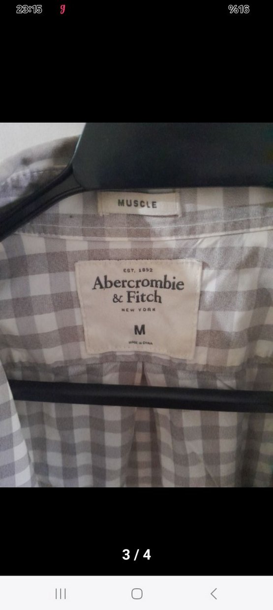 Gri Pamuklu Uzun Kollu Erkek Gömlek - Görsel 3