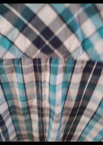 Mavi Ekose Pamuklu Uzun Kollu Erkek Gömlek - Görsel 4