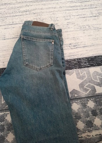 Gri Mavi Midi Boy erkek Denim Pantolon - Görsel 5