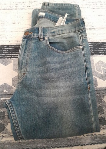 Gri Mavi Midi Boy erkek Denim Pantolon - Görsel 3