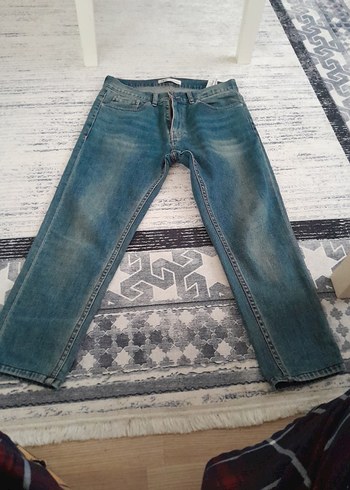 Gri Mavi Midi Boy erkek Denim Pantolon - Görsel 2