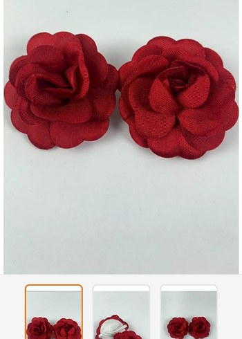 Kırmızı Çiçek Formlu Kadın el güllu