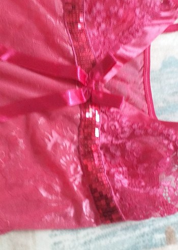 Pembe Uzun Askılı Bohem Kadın Gecelik - Görsel 2