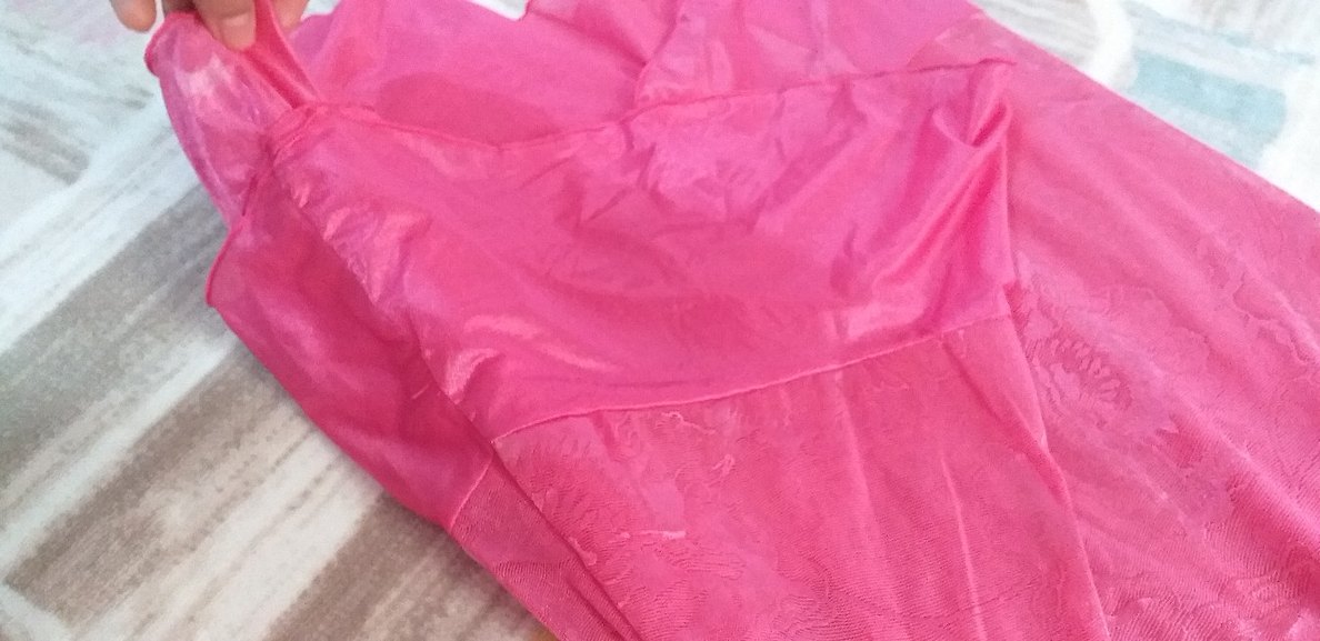 Pembe Uzun Askılı Bohem Kadın Gecelik - Görsel 3