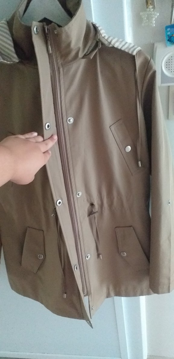 Bej Düğmeli Midi Kadın Ceket - Görsel 2