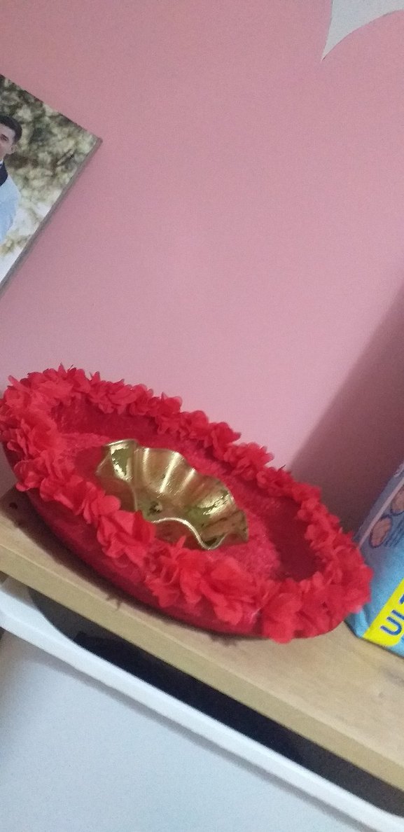 Kırmızı Çiçekli kina sepeti - Görsel 2