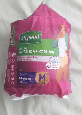 Depend Emici Külot - Orta Beden, Pembe - Görsel 3