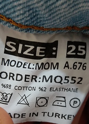 xs Beden mavi Renk buz mavisi Mom jean