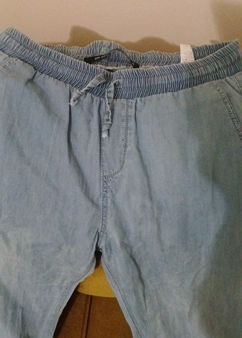 Kadın Bej Boyfriend Denim Pantolon - Görsel 3