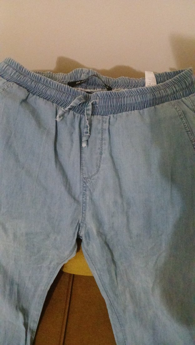 Kadın Bej Boyfriend Denim Pantolon - Görsel 3