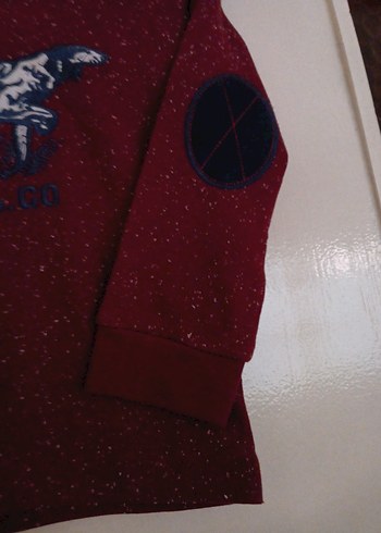 24-36 Ay Beden Bordo Uzun Kollu Erkek Sweatshirt