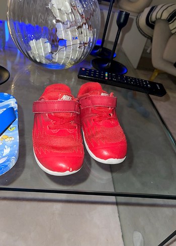 Kız Çocuk Kırmızı Cırtlı Spor Ayakkabı - Görsel 3