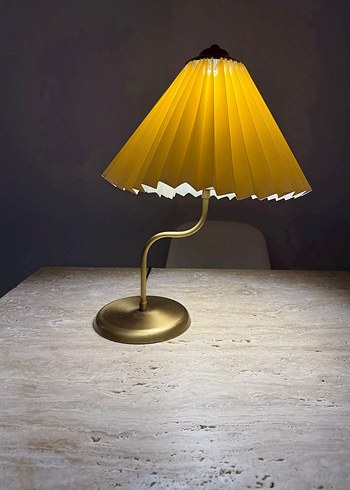 Sarı Katlanabilir Abajur Masa Lambası - Görsel 2