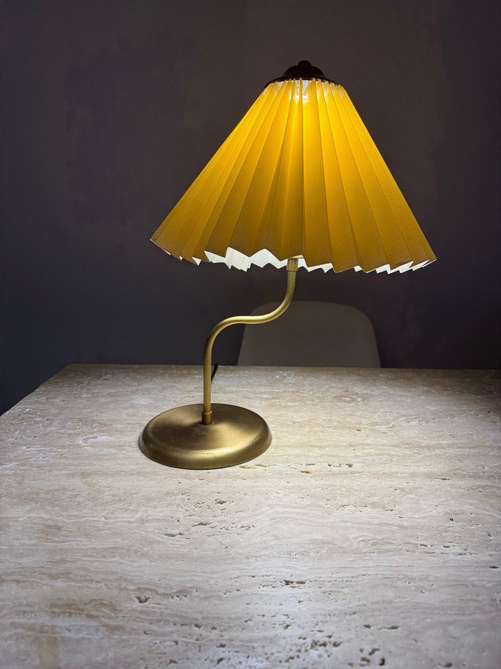 Sarı Katlanabilir Abajur Masa Lambası - Görsel 2