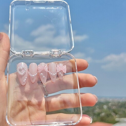 Takma tırnak seti pink
