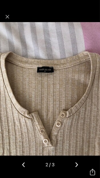 River Island Taş Rengi Kısa Kollu Body