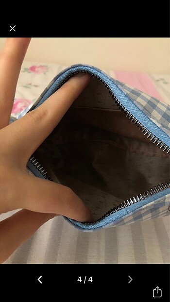 Beden mavi Renk Housebags Pötikareli Kol Çantası