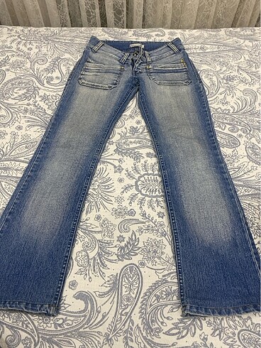 vintage cok eski dusuk bel pantalon