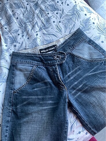 vintage kot düşük bel pantalon