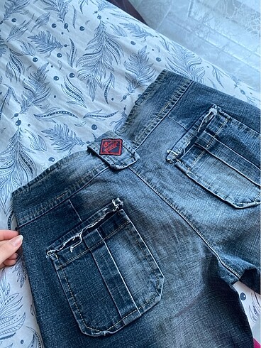 s Beden vintage kot düşük bel pantalon