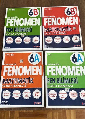 Fenomen 6A ve 6B Matematik ve Fen Bilimleri Soru Bankası