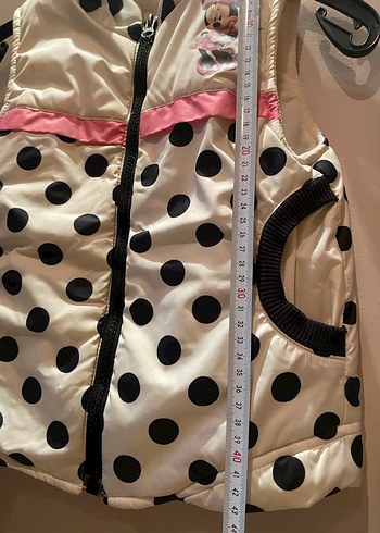 Kız Çocuk Puantiyeli MİNİ Fermuarlı Yelek - Görsel 4