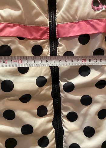 Kız Çocuk Puantiyeli MİNİ Fermuarlı Yelek - Görsel 3