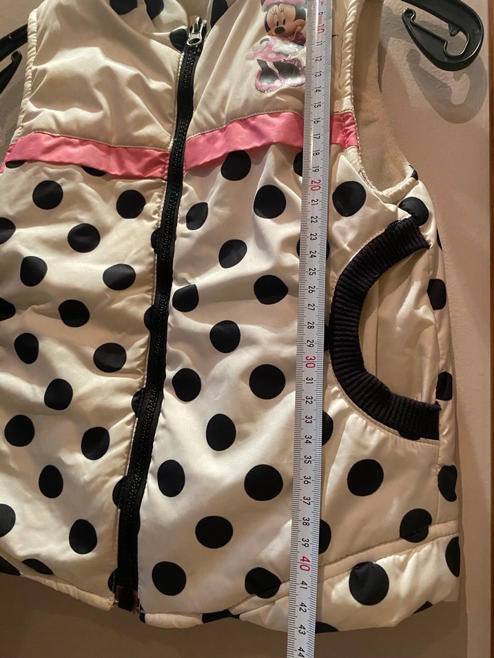 Kız Çocuk Puantiyeli MİNİ Fermuarlı Yelek - Görsel 4