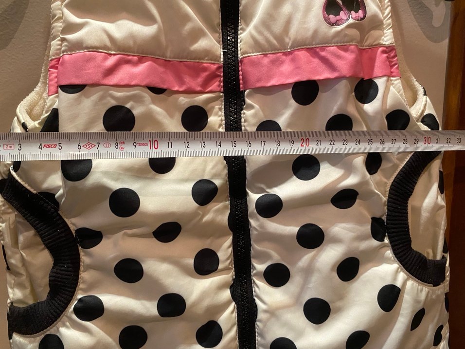 Kız Çocuk Puantiyeli MİNİ Fermuarlı Yelek - Görsel 3