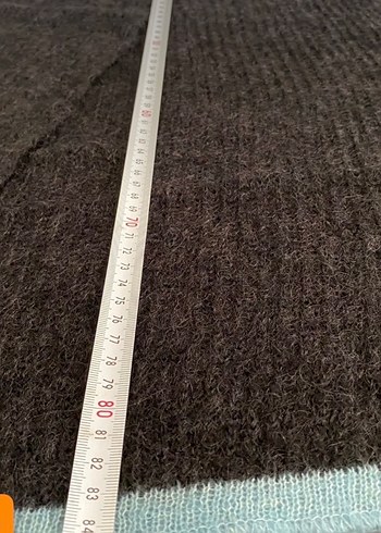 Siyah unisex Örgü Yün atkı - Görsel 4