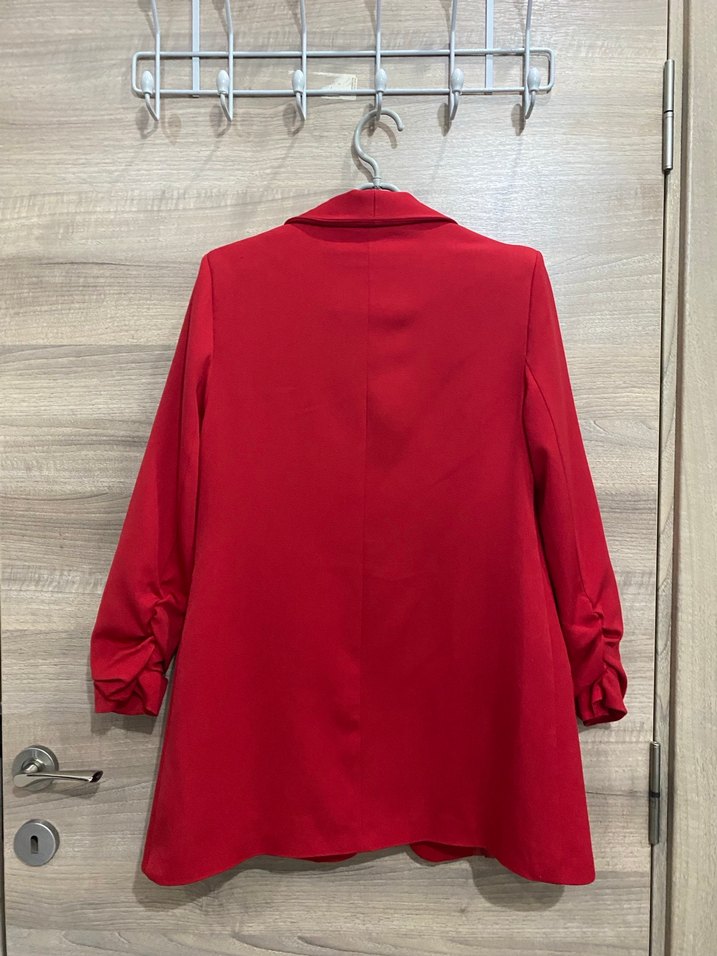Kırmızı Kadın Blazer Ceket - Görsel 2