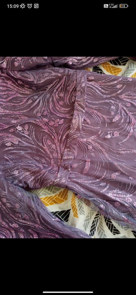 Mor Drapeli Uzun Kadın Elbise - Görsel 3