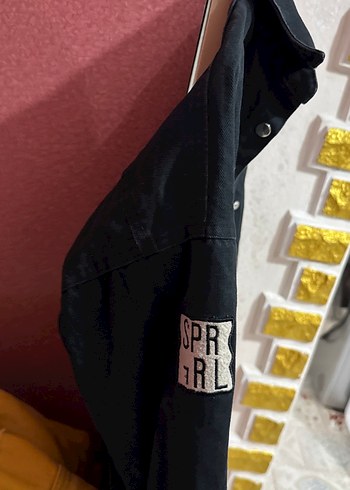 Siyah Düğmeli Kadın Denim Ceket - Görsel 2