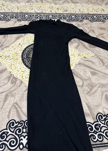 Siyah Kadın Boğazlı Triko elbise - Görsel 3