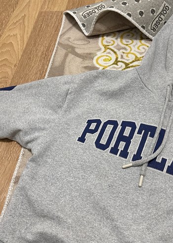 Kadın Gri Kapüşonlu Baskılı Sweatshirt - Görsel 2