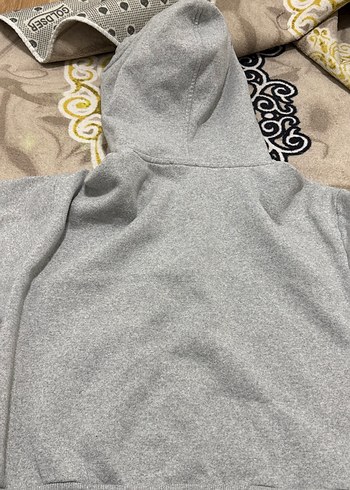 Kadın Gri Kapüşonlu Baskılı Sweatshirt - Görsel 5