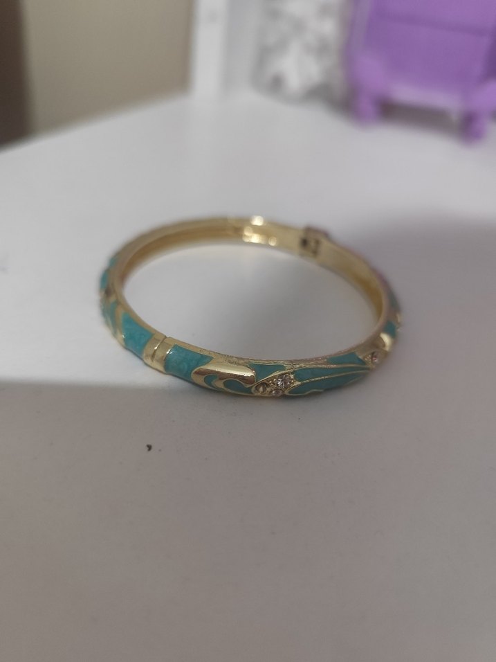 Turkuaz Renkli Vintage Mineli Kadın Bileklik - Görsel 3