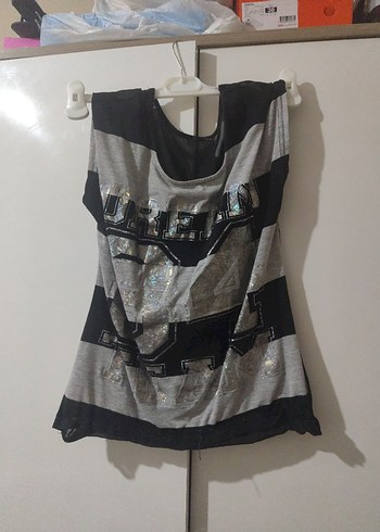 Siyah V Yaka Dantelli Midi Gotik Elbise,Kazak ve Tişört Seti - Görsel 3