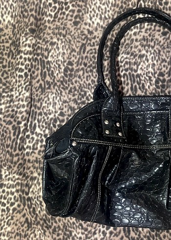 y2k vintage deri çanta - Görsel 2