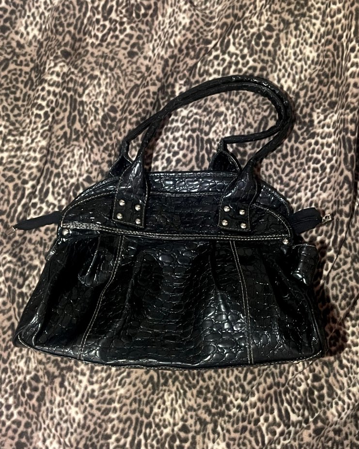 y2k vintage deri çanta - Görsel 4