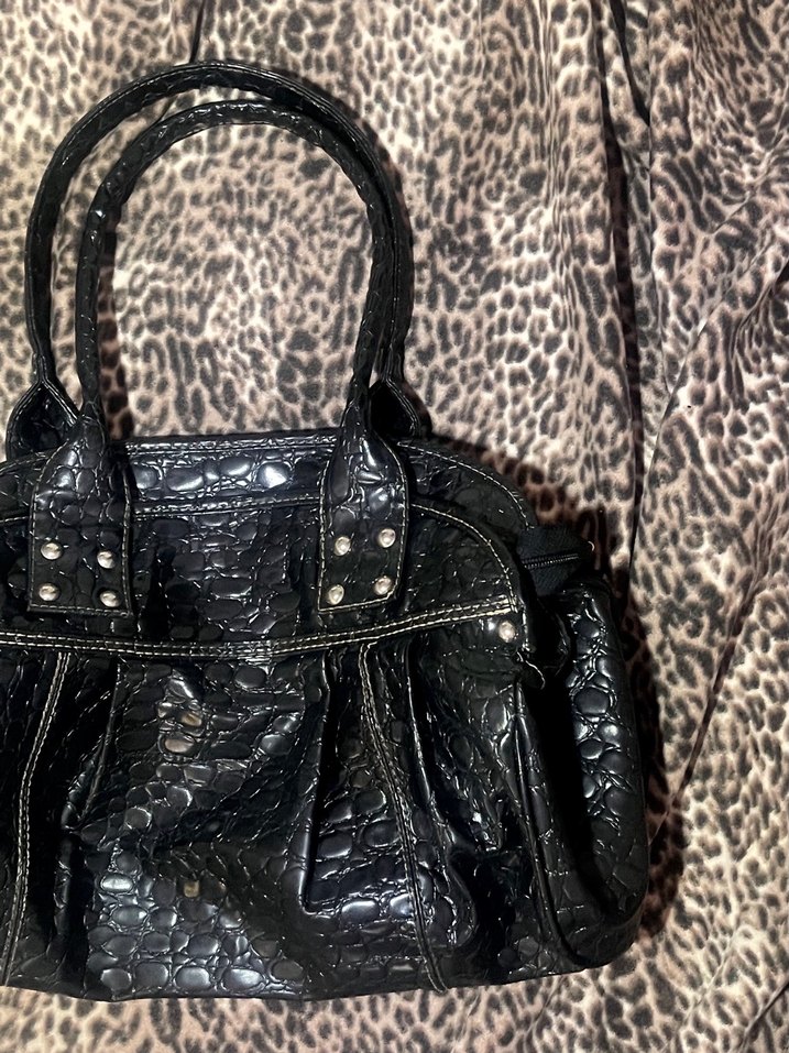 y2k vintage deri çanta - Görsel 3