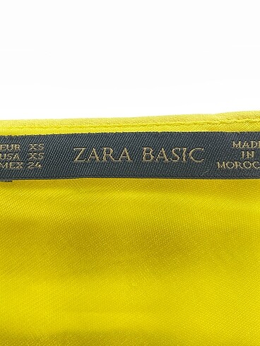 xs Beden sarı Renk Zara Kısa Elbise %70 İndirimli.