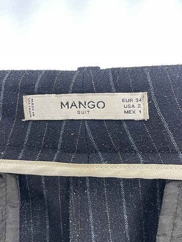 34 Beden lacivert Renk Mango Düz Kesim %70 İndirimli.