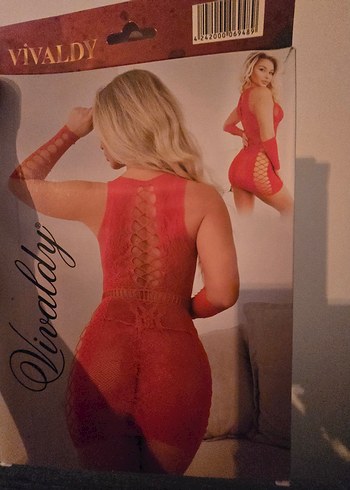 Kırmızı Transparan Strappy Bustiyer - Görsel 2