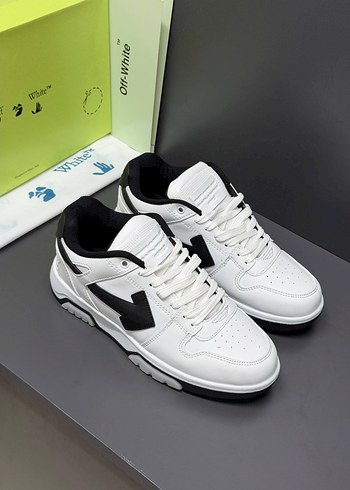 Diğer Off White Men Sneakers Beyaz Siyah Detayli Bagcikli Sneaker